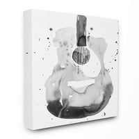 Akustična gitara A. M. apstraktni crtež akvarelom na platnu A. M., 30, autor Jennie Voren