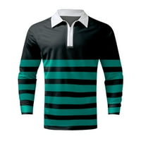 Polo majice za muškarce modni labavi reveri s patentnim zatvaračem 3ech digitalni tisak majica dugih rukava majica