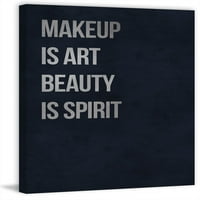 Šminka je umjetnost, ljepota je duh, slika otisnuta na omotanom platnu