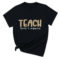 Rasprodaja ispod 5 USD majica s leopard printom, Ženska majica s kratkim rukavima Za učitelje, poklon za učenje,